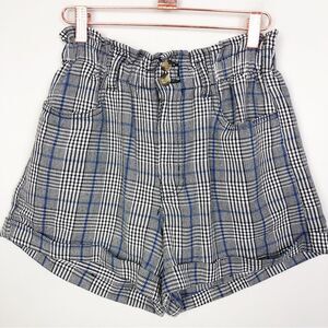 AMERICAN EAGLE | Plaid Paperbag High Waisted Shorts Mom Style Women’s Size 6